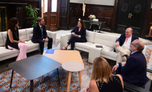 Reunión de María José Catalá con Alfredo Soler, presidente de Propeller Valencia